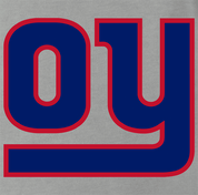 Funny Oy Vey Iz Mir NY Giants NFL Team - Yiddish & Jewish Humor Ash Grey Tee