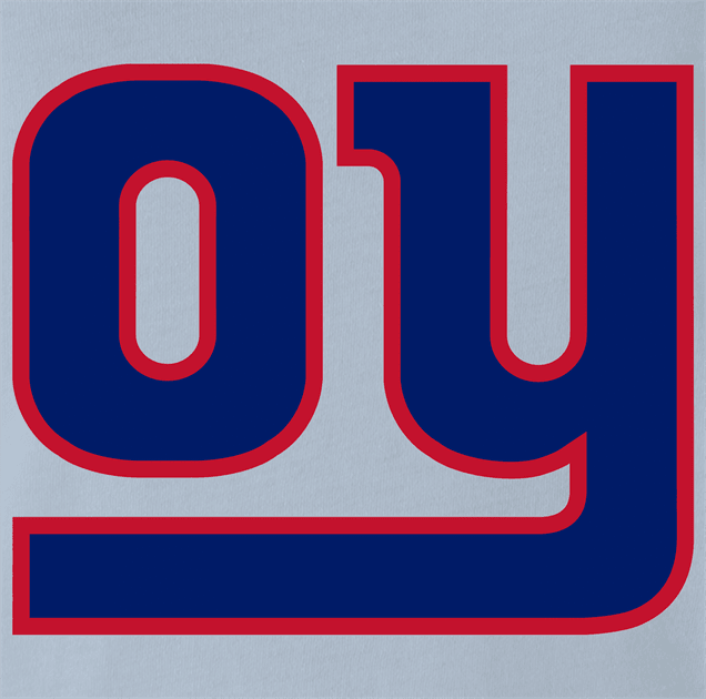 Funny Oy Vey Iz Mir NY Giants NFL Team - Yiddish & Jewish Humor Light Blue T-Shirt