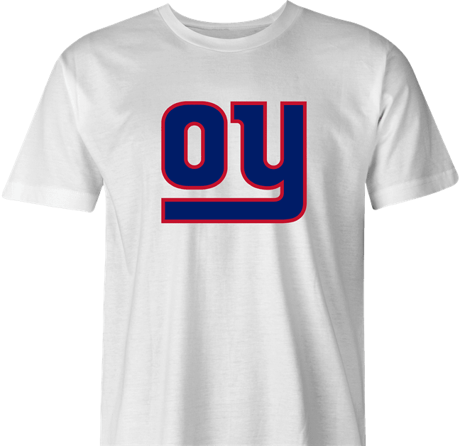 Funny Oy Vey Iz Mir NY Giants NFL Team - Yiddish & Jewish Humor Men's T-Shirt