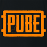 Pube PUBG multiplayer parody gaming t-shirt black