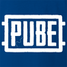 Pube PUBG multiplayer parody gaming royal blue t-shirt