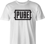Pube PUBG multiplayer parody gaming men's t-shirt white