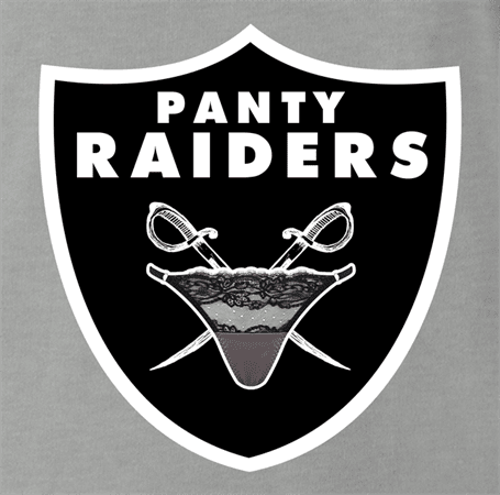Oakland Las Vegas Raiders Panty Thief Parody Ash Grey t-shirt