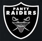 Oakland Las Vegas Raiders Panty Thief Parody Black t-shirt