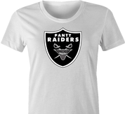 Oakland Las Vegas Raiders Panty Thief Parody white t-shirt women's