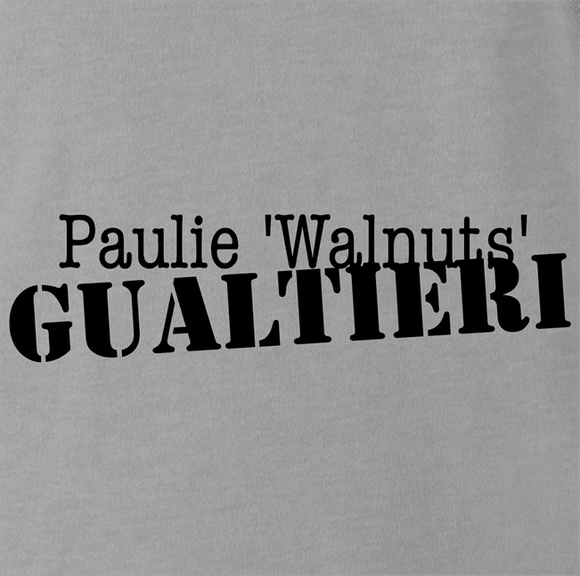 Funny Paulie "Walnuts" Gaultieri | Jean Paul Gaultier Sopranos Mashup Parody Ash Grey T-Shirt