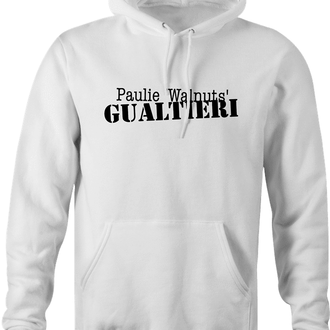 Funny Paulie "Walnuts" Gaultieri | Jean Paul Gaultier Sopranos Mashup Parody White Hoodie