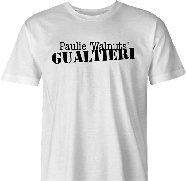 Funny Paulie "Walnuts" Gaultieri | Jean Paul Gaultier Sopranos Mashup Parody White Men's T-Shirt