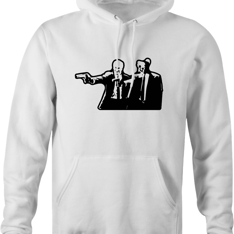 ped's dead cut-out pulp fiction white hoodie