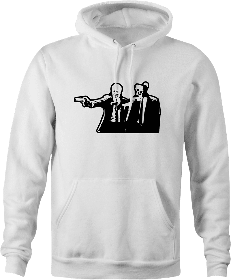 ped's dead cut-out pulp fiction white hoodie