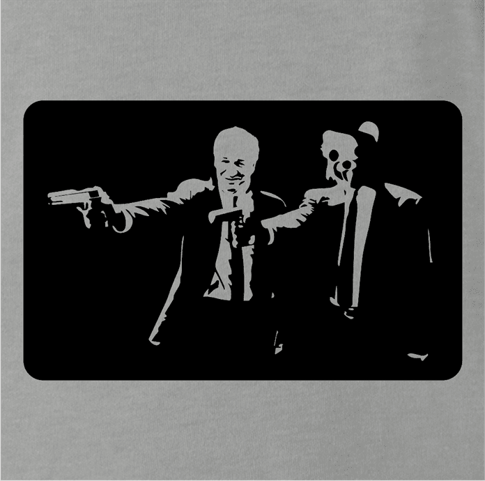 ped's dead pulp fiction ash grey t-shirt