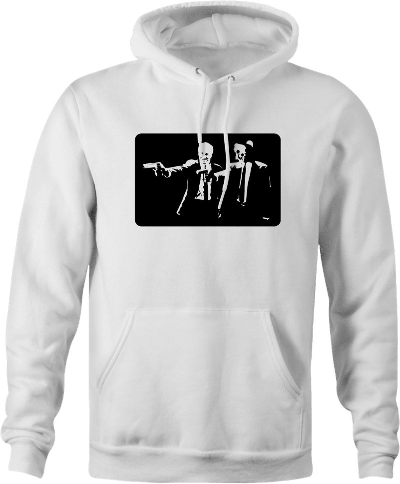 ped's dead pulp fiction white hoodie
