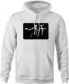 ped's dead pulp fiction white hoodie