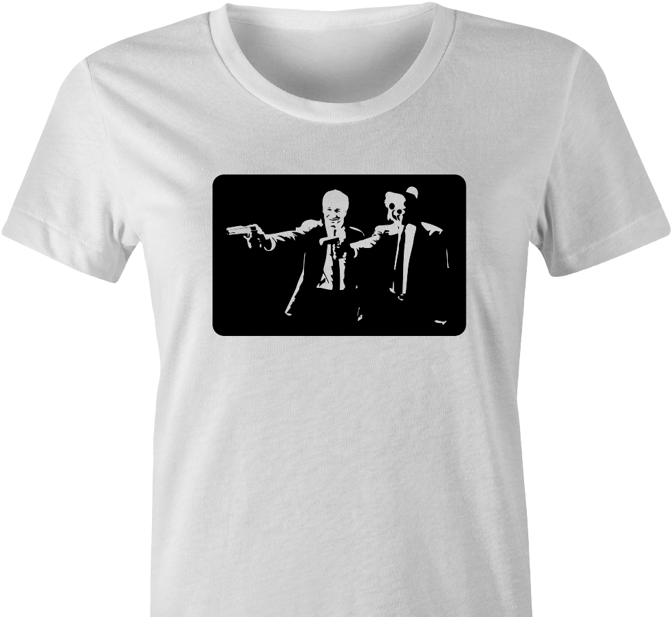 ped's dead pulp fiction women's white t-shirt 