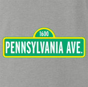 Funny White House Mashup Parody | 1600 Pennsylvania Avenue grey Men's T-Shirt