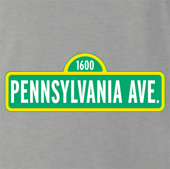 Funny White House Mashup Parody | 1600 Pennsylvania Avenue grey Men's T-Shirt