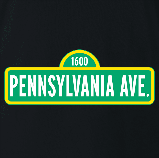 Funny White House Mashup Parody | 1600 Pennsylvania Avenue black Men's T-Shirt