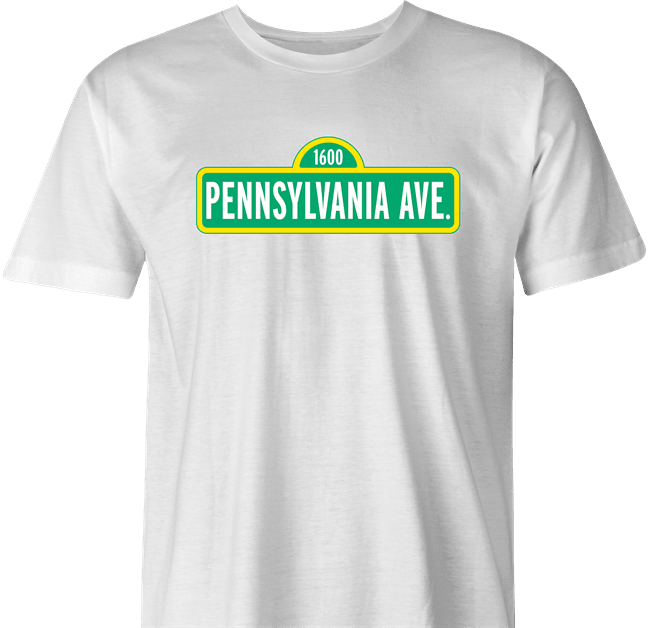 Funny White House Mashup Parody | 1600 Pennsylvania Avenue White Men's T-Shirt