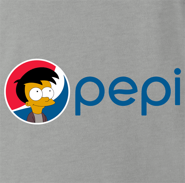 Funny I Love You Pepi The Simpsons Parody Ash Grey T-Shirt