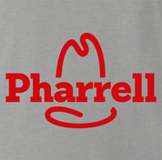 funny Pharrell Arby's Hat Mashup t-shirt grey