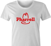 funny Pharrell Arby's Hat Mashup t-shirt white women's 