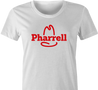 funny Pharrell Arby's Hat Mashup t-shirt white women's 