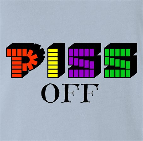 Pez Candy Funny T-Shirt - Piss Off t-shirt light blue