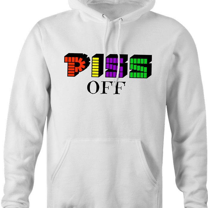 Pez Candy Funny T-Shirt - Piss Off white hoodie