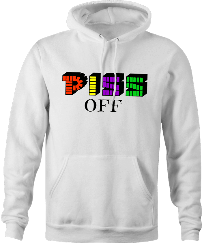 Pez Candy Funny T-Shirt - Piss Off white hoodie