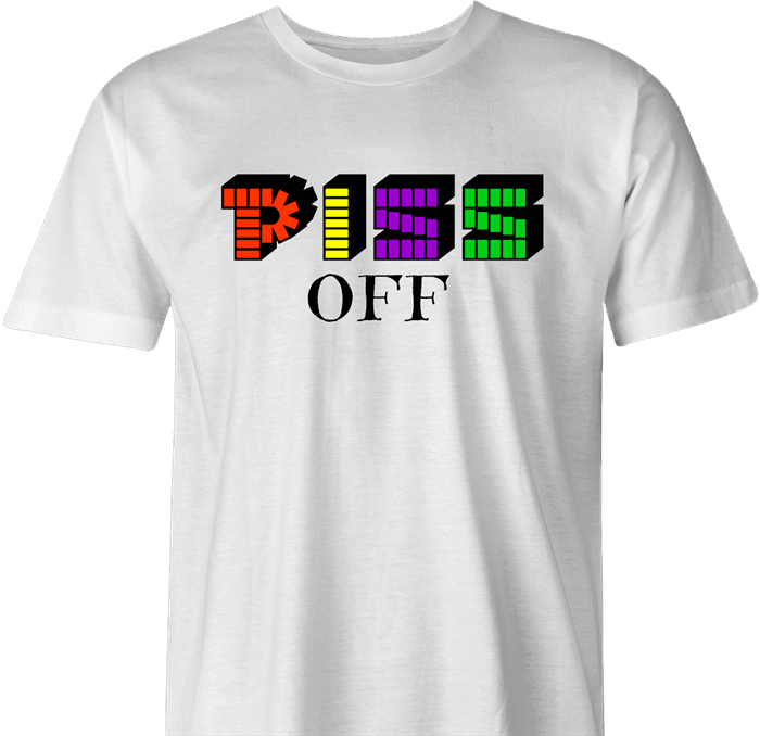 Pez Candy Funny T-Shirt - Piss Off men's t-shirt white 