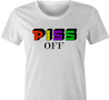 Pez Candy Funny T-Shirt - Piss Off women's t-shirt white 