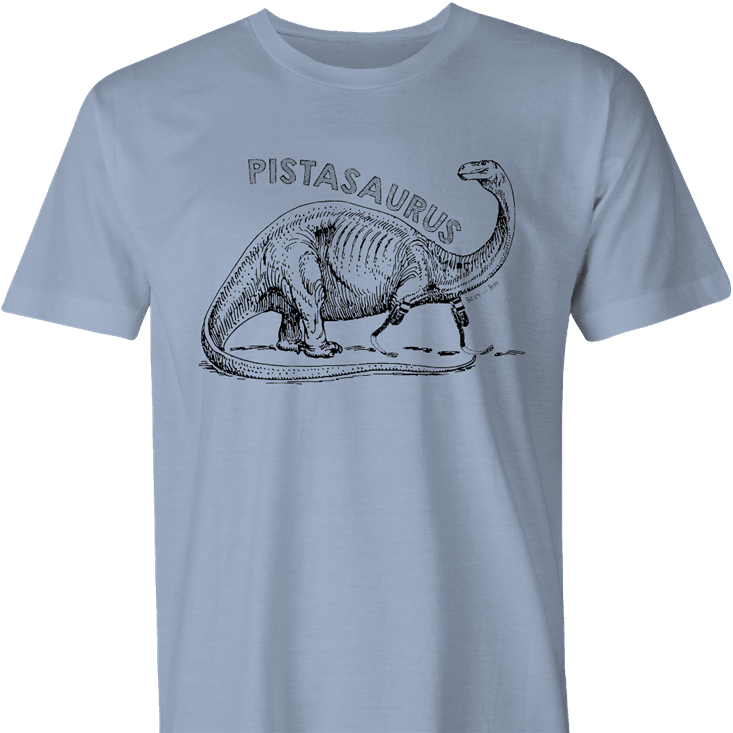 funny oscar pistorius pistasaurus dinosaur  men's light blue t-shirt 