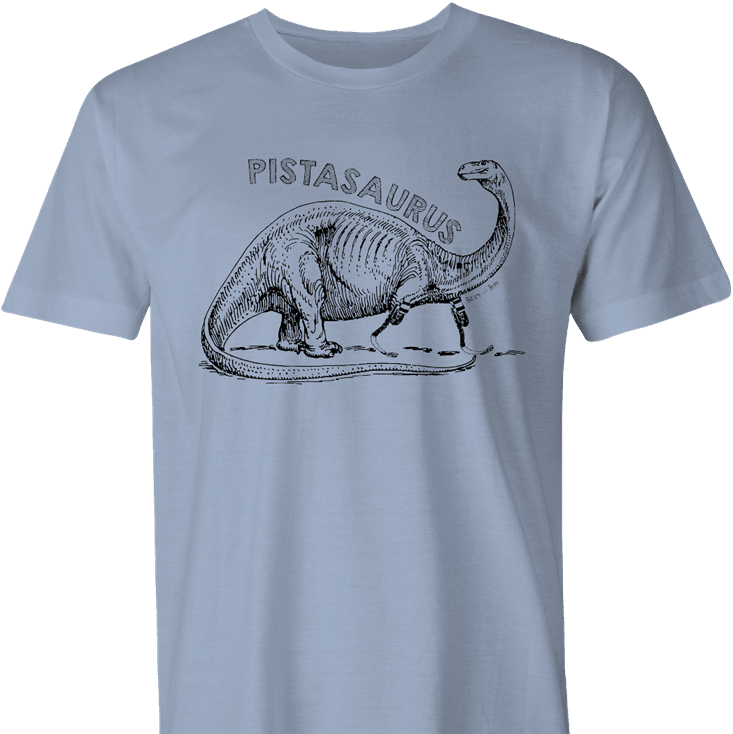 funny oscar pistorius pistasaurus dinosaur  men's light blue t-shirt 