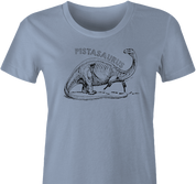 funny oscar pistorius pistasaurus dinosaur  women's light blue t-shirt 