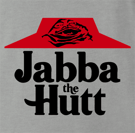 pizza hut jaba the hutt spaceballs parody t-shirt ash