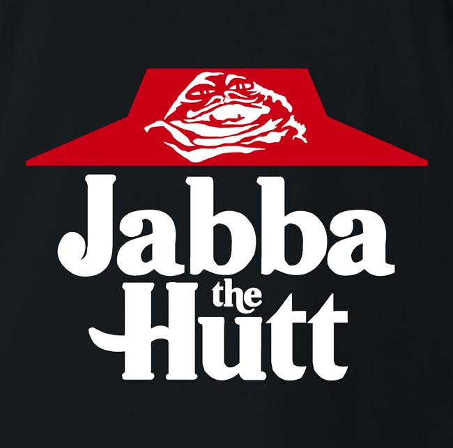 pizza hut jaba the hutt spaceballs parody t-shirt black