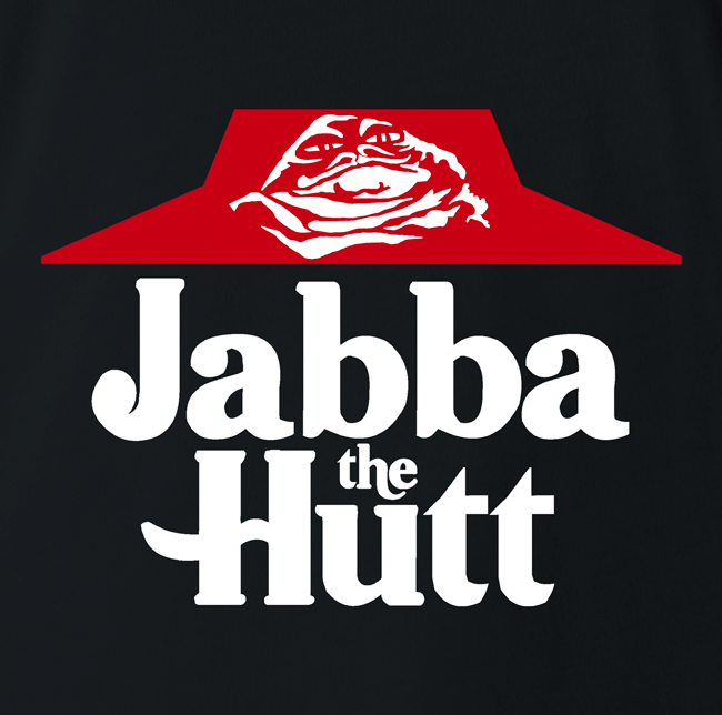 pizza hut jaba the hutt spaceballs parody t-shirt black