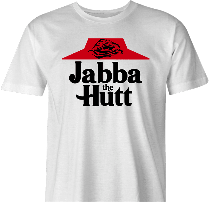 pizza hut jaba the hutt spaceballs parody men's white tee