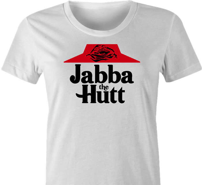 pizza hut jaba the hutt spaceballs parody white women's tee