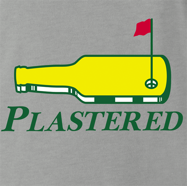 Funny masters golf logo t-shirt men's ash grey