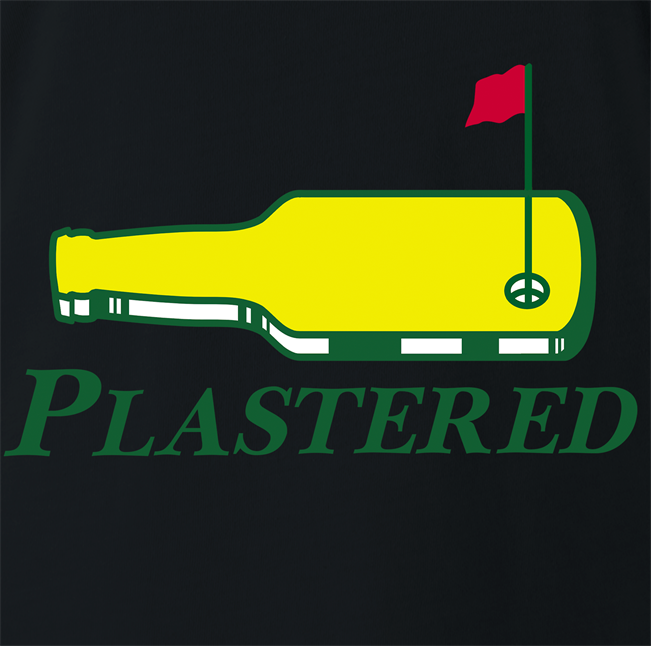 Funny masters golf logo t-shirt men's black 