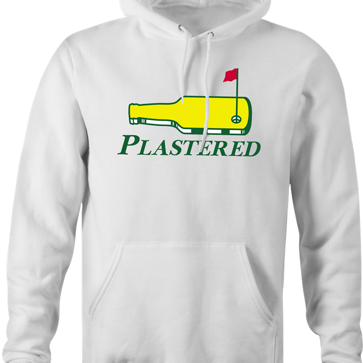 Funny masters golf logo hoodie men's white 
