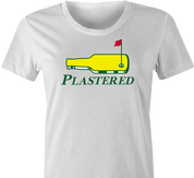 Funny masters golf logo t-shirt women's white 