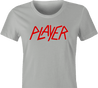 Funny Slayer Heavy Metal Flirt | Player Parody T-Shirt Women's Ash Grey