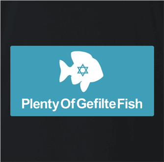 funny jewish humor - plenty of gefilte fish black t-shirt