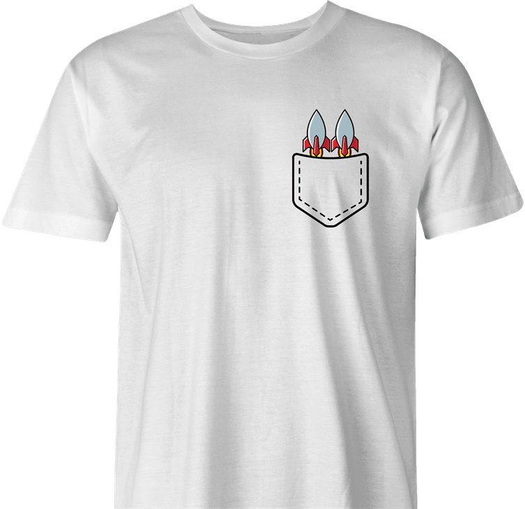 funny Pocket Rockets Texas Holdem Poker white men's t-shirt
