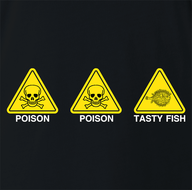 funny The Simpsons Poison Poison Tasty Fish black t-shirt