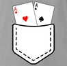 Funny Pocket Aces Poker t-shirt ash grey