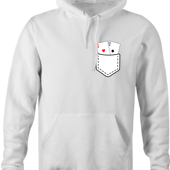 Funny Pocket Aces Poker t-shirt white hoodie
