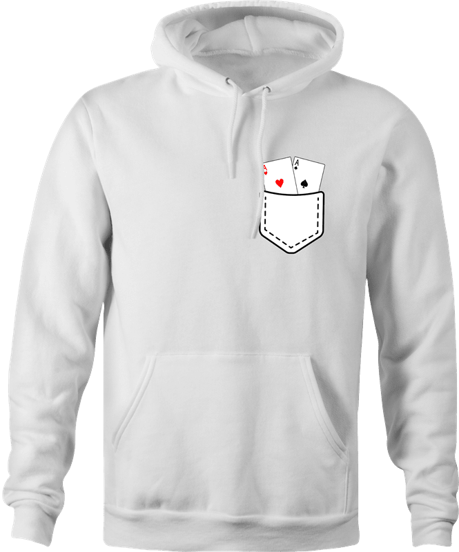 Funny Pocket Aces Poker t-shirt white hoodie